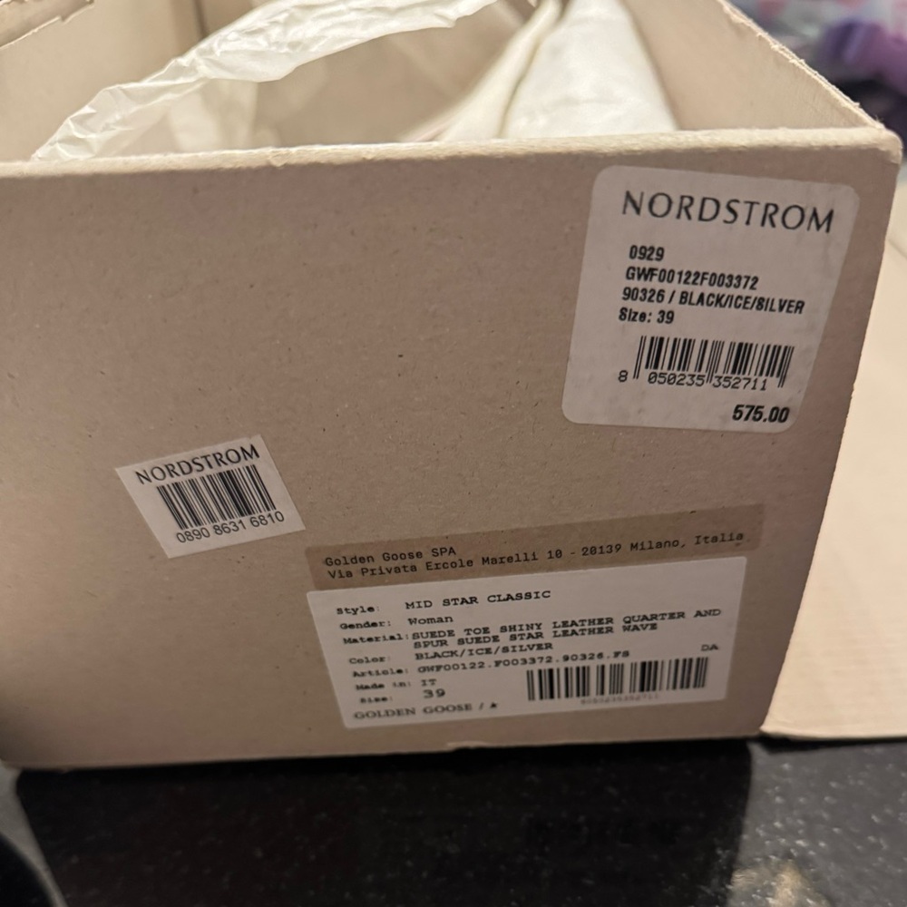 NIB Golden Goose Super Star leather sneakers. Size 39 - Picture 3 of 8